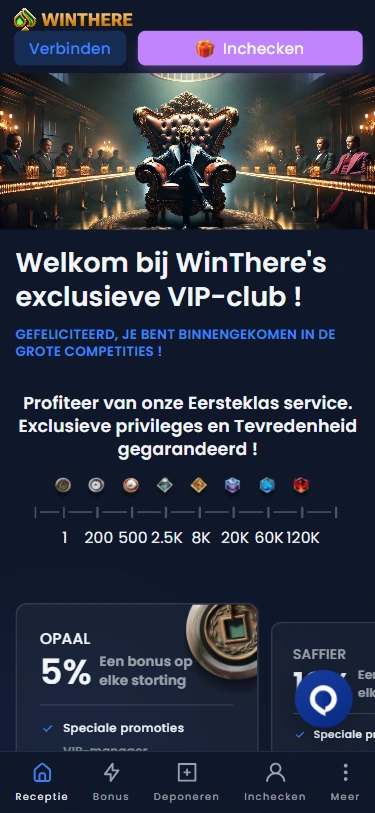 Winthere VIP-club — banner van het exclusieve VIP-programma